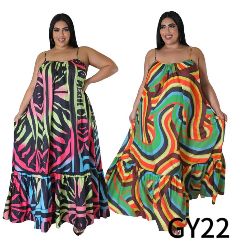 Printed Casual Floor Long Dress GY22