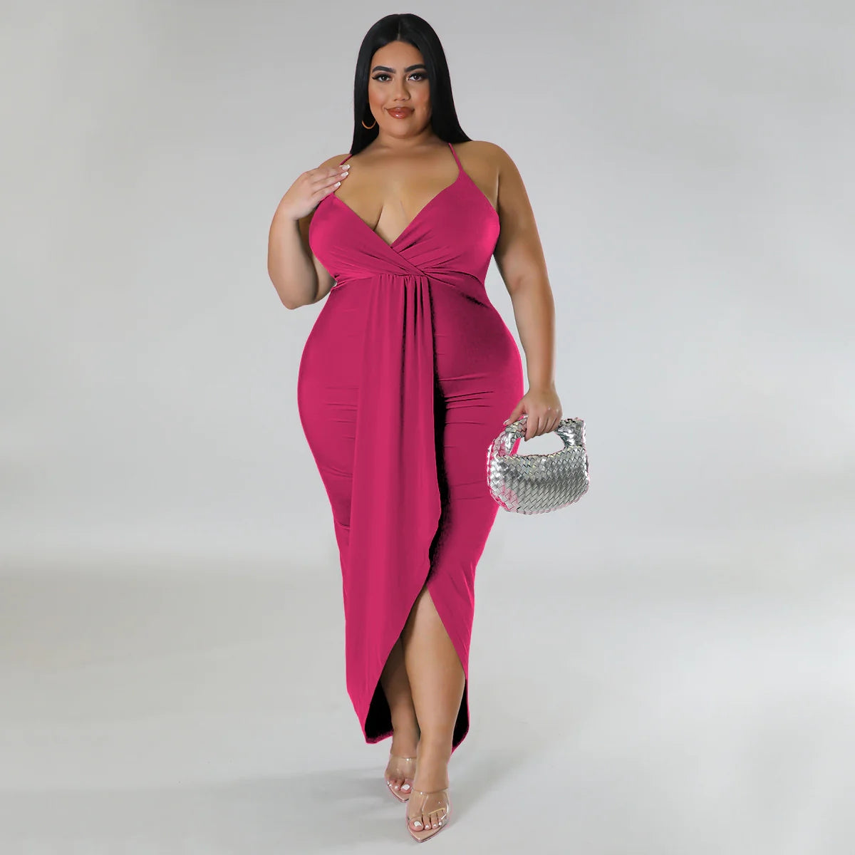 Hot Selling V-Neck Stretch Dress AY2660