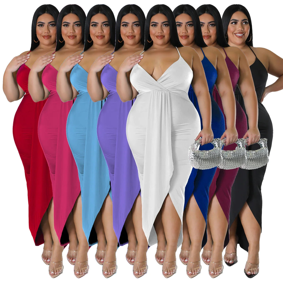 Hot Selling V-Neck Stretch Dress AY2660