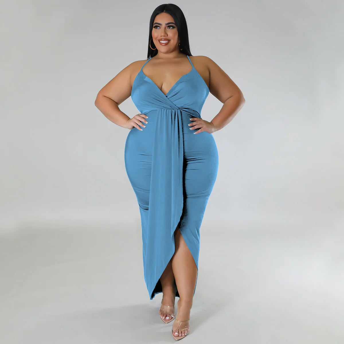 Hot Selling V-Neck Stretch Dress AY2660