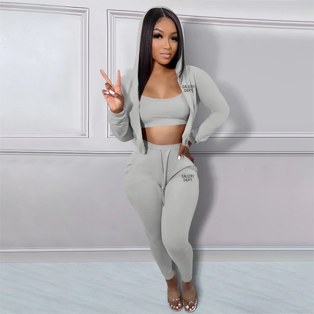 sexy sweater pull frame multicolor three-piece set AY2616
