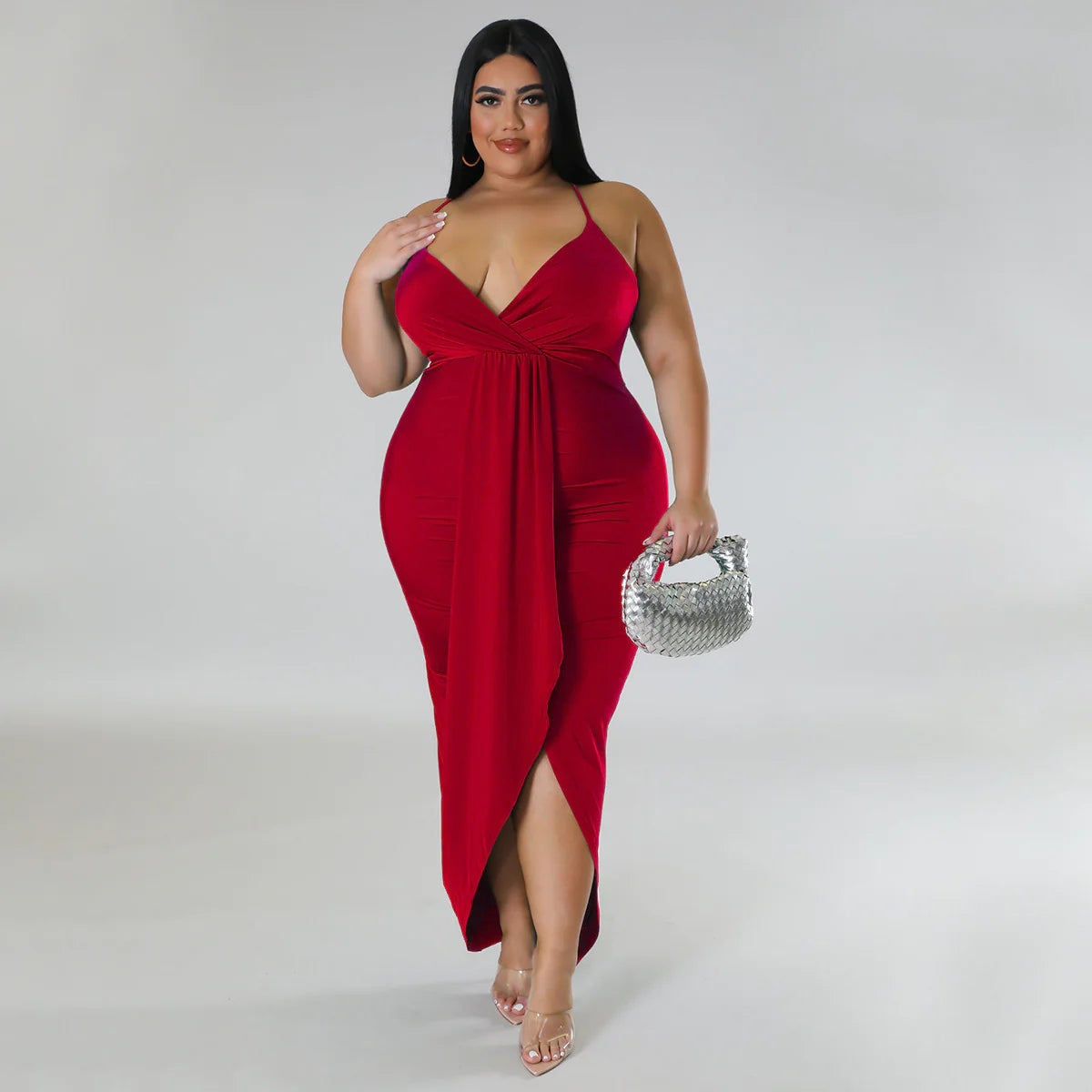 Hot Selling V-Neck Stretch Dress AY2660