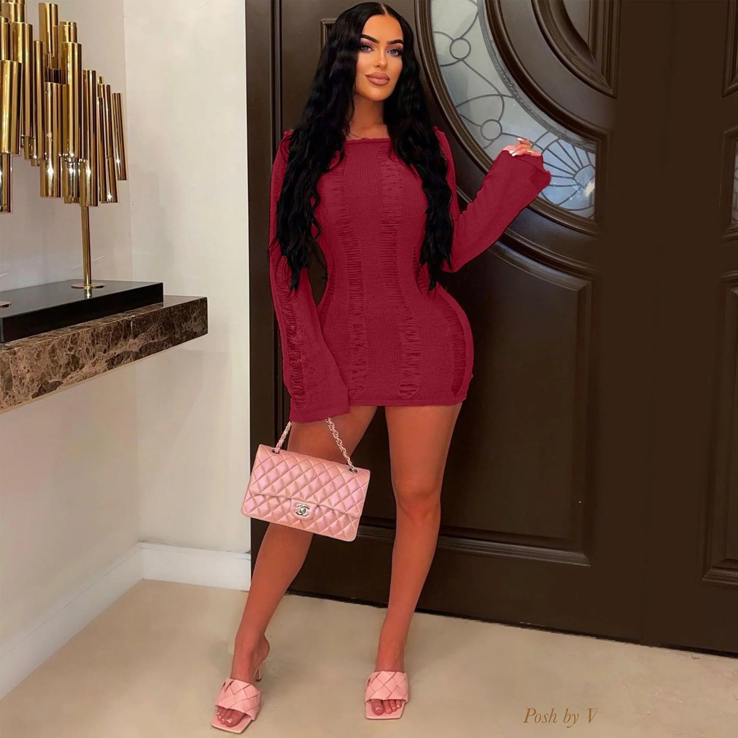 Sexy Cut-Out Thin Cut-Out Dress(AY2622