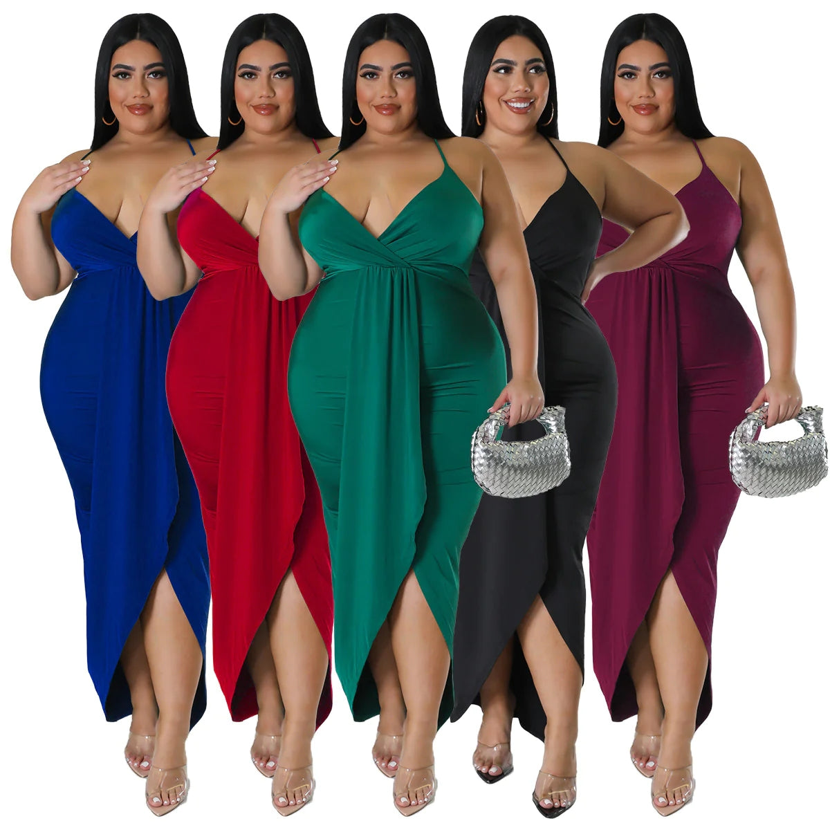 Hot Selling V-Neck Stretch Dress AY2660