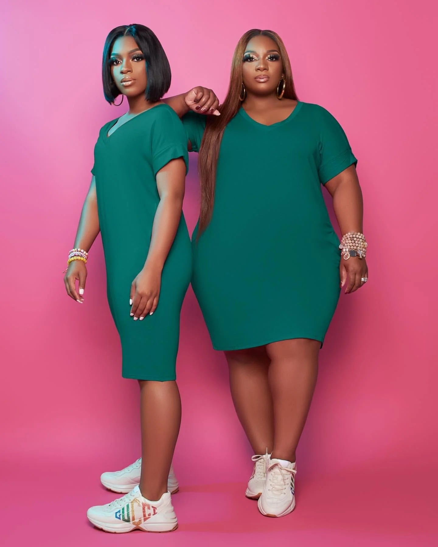 Plus Size Round Neck Solid Color Dress AY1044