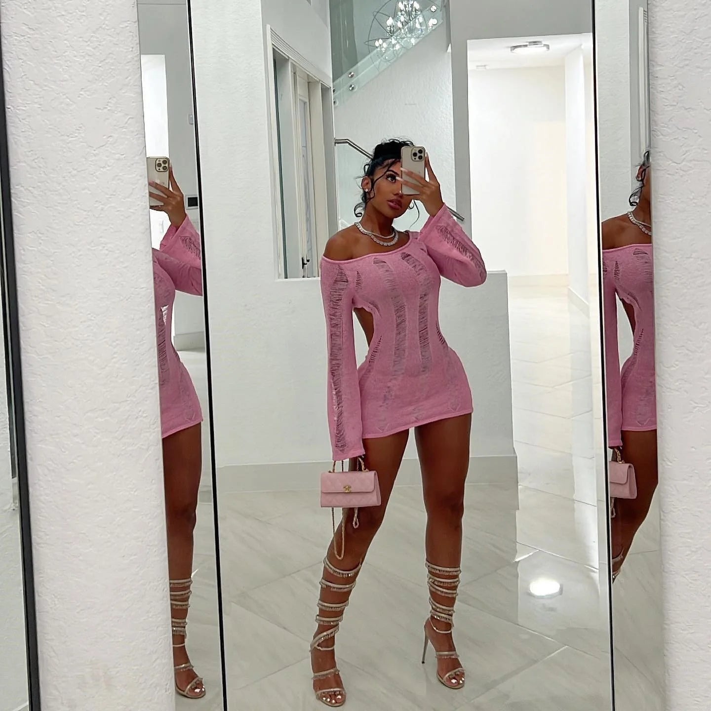 Sexy Cut-Out Thin Cut-Out Dress(AY2622