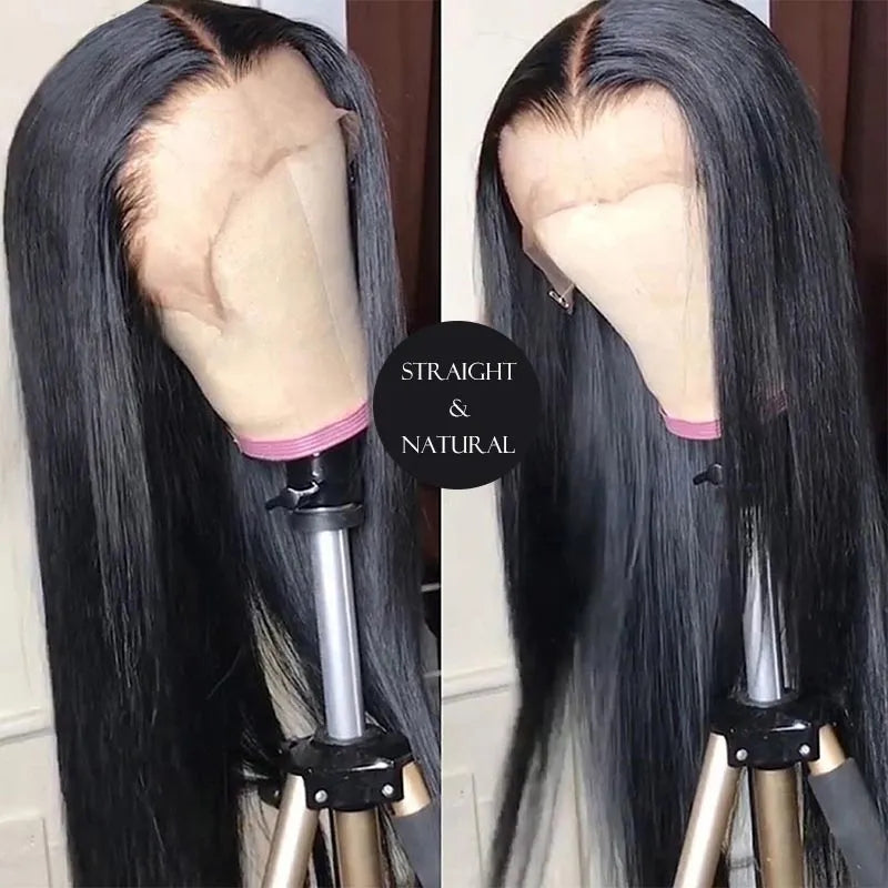 4x4 Closure Human Hair Wigs Brazilian Straight Hair