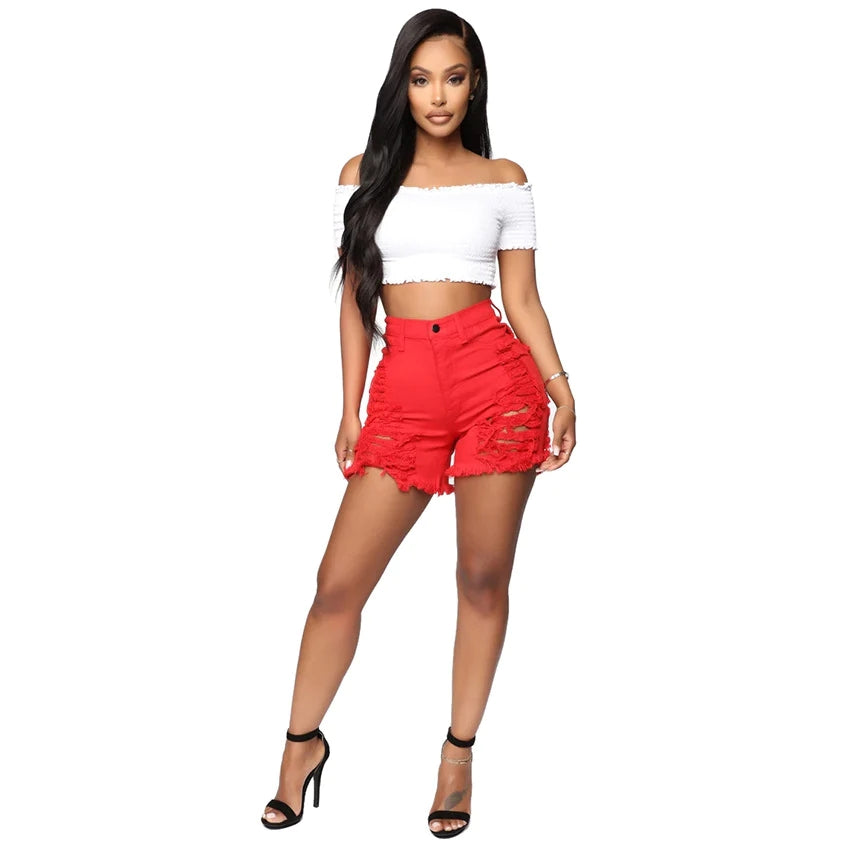 Plus szie sexy denim shorts AY1003