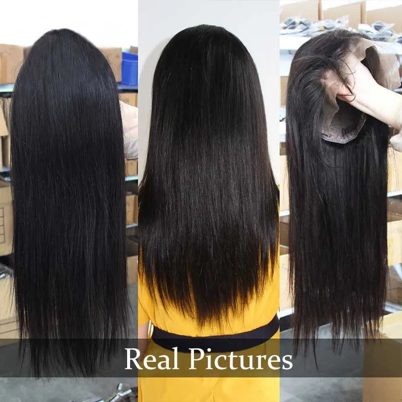 4x4 Closure Human Hair Wigs Brazilian Straight Hair