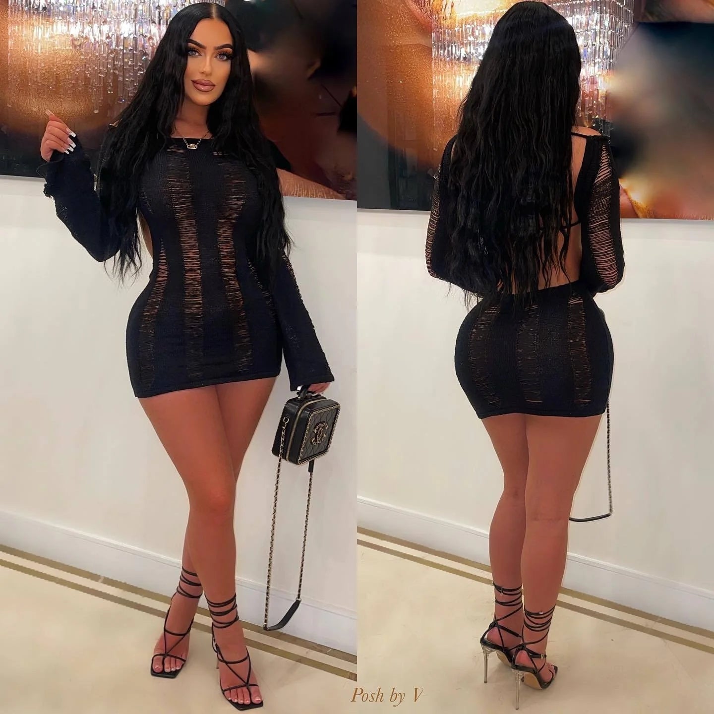 Sexy Cut-Out Thin Cut-Out Dress(AY2622