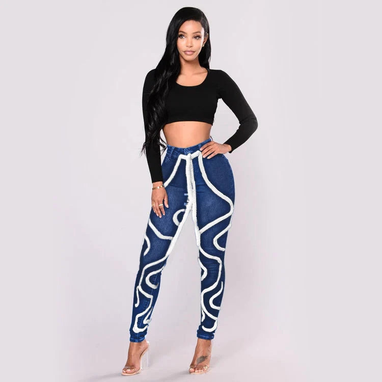 Hot selling fluffy elastic wash denim AY2627