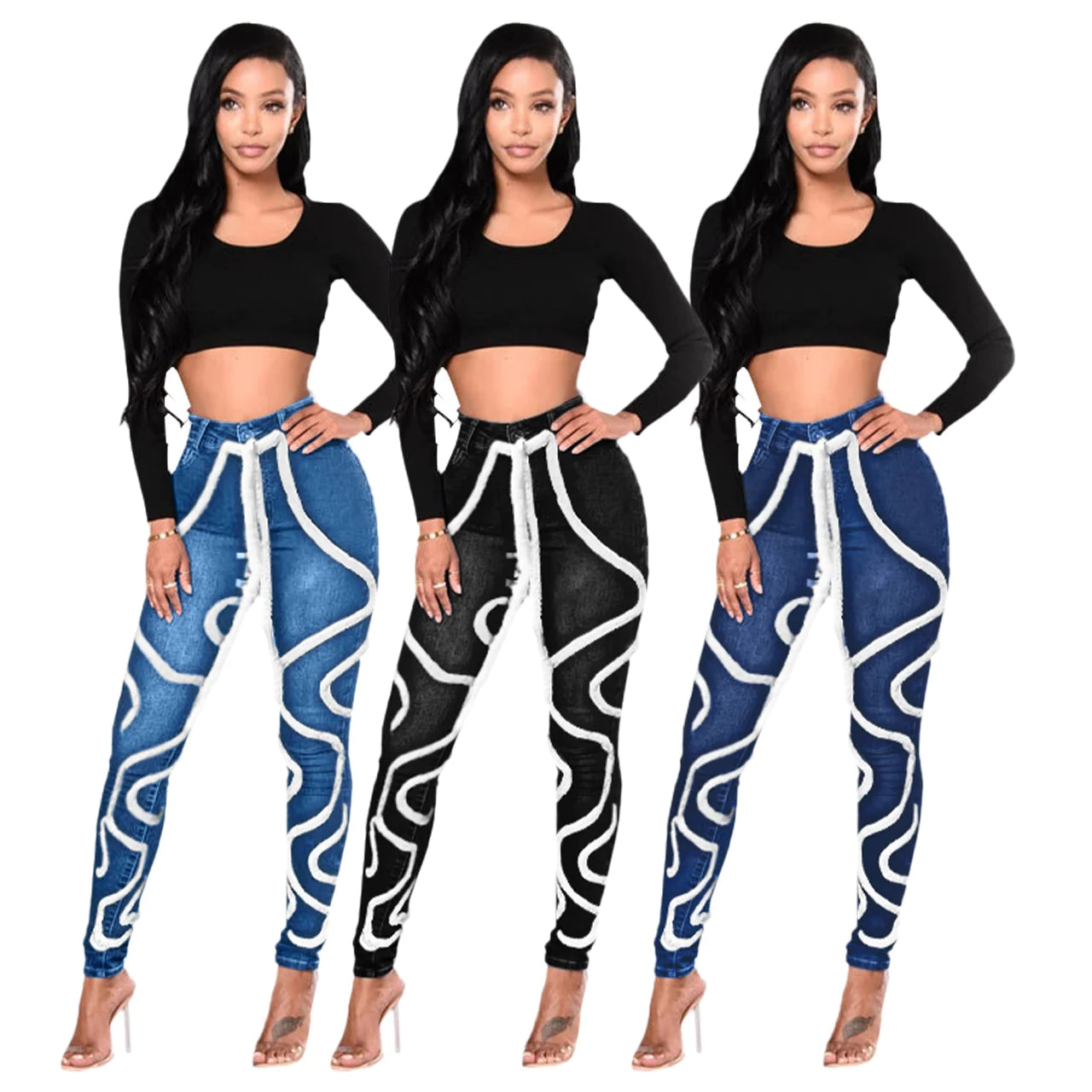 Hot selling fluffy elastic wash denim AY2627