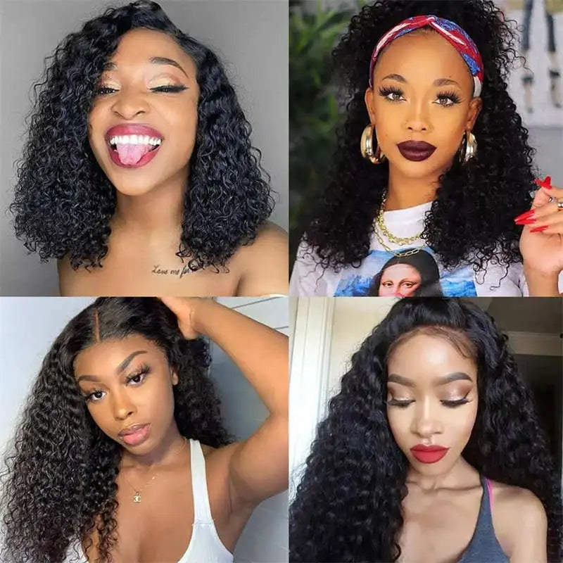 13x6 HD Transparent Lace Front Human Hair Wigs PrePlucked Brazilian Deep Wave Lace Frontal Wig with Baby Hair