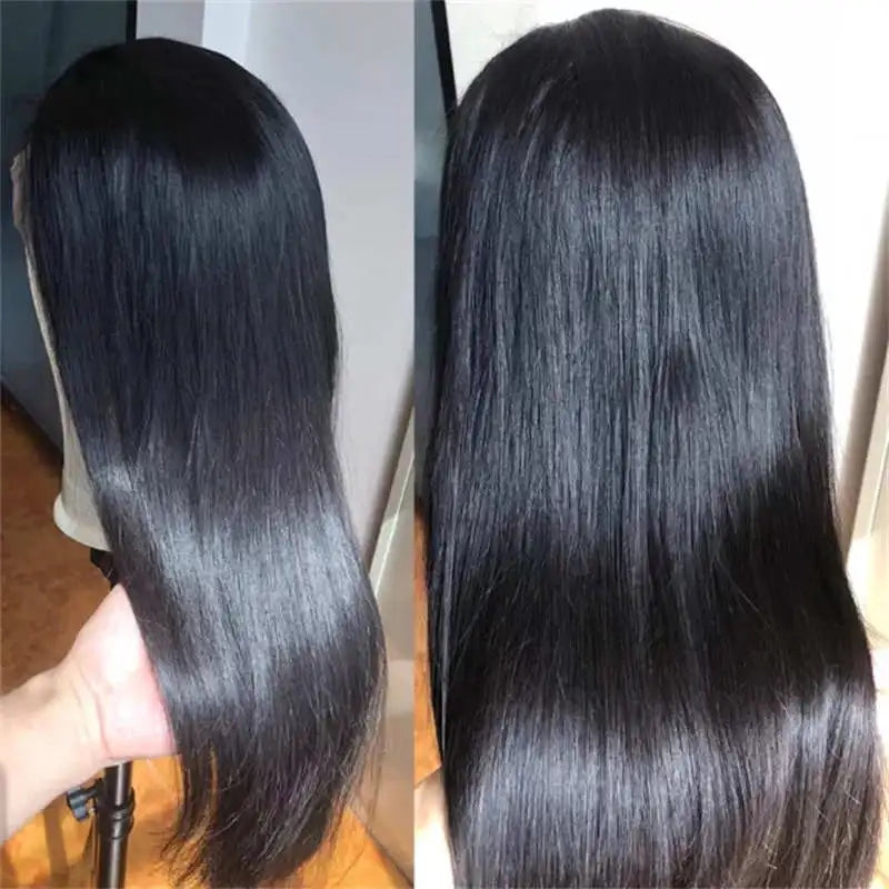 5x5 HD Lace Closure Wig Brazilian Straight Lace Wig Transparent Lace Front Human Hair Wig PrePlucked