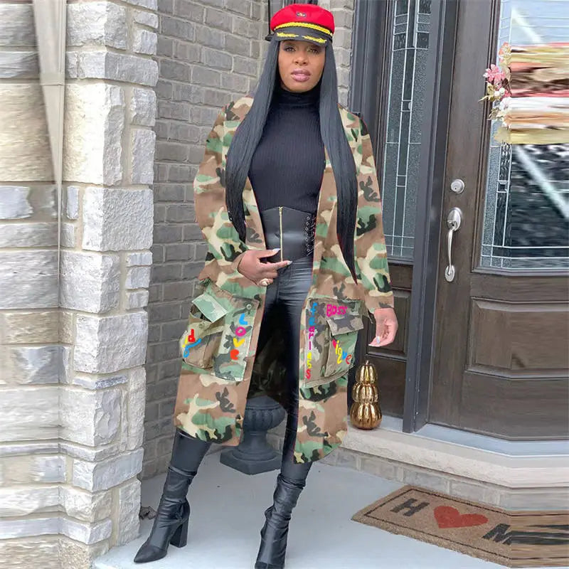 Wholesale Fashion camouflage coat size:S-3XL