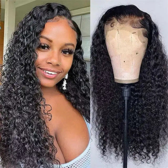 13x6 HD Transparent Lace Front Human Hair Wigs PrePlucked Brazilian Deep Wave Lace Frontal Wig with Baby Hair