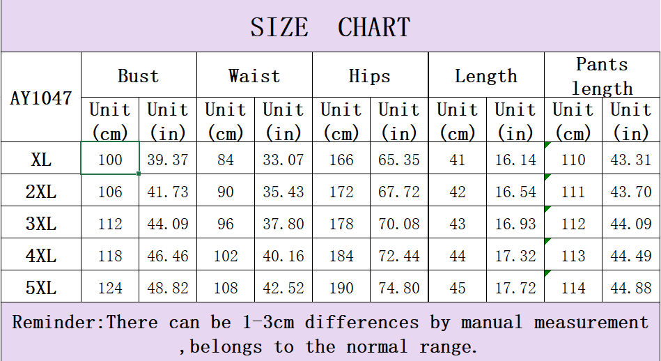 Plus size stripe printing two-piece suit AY1047