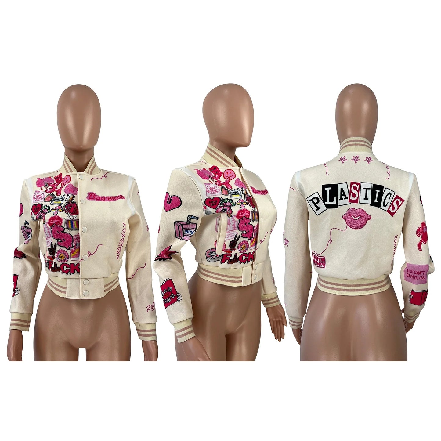 Hot selling fashionable printed baseball jacket AY2628