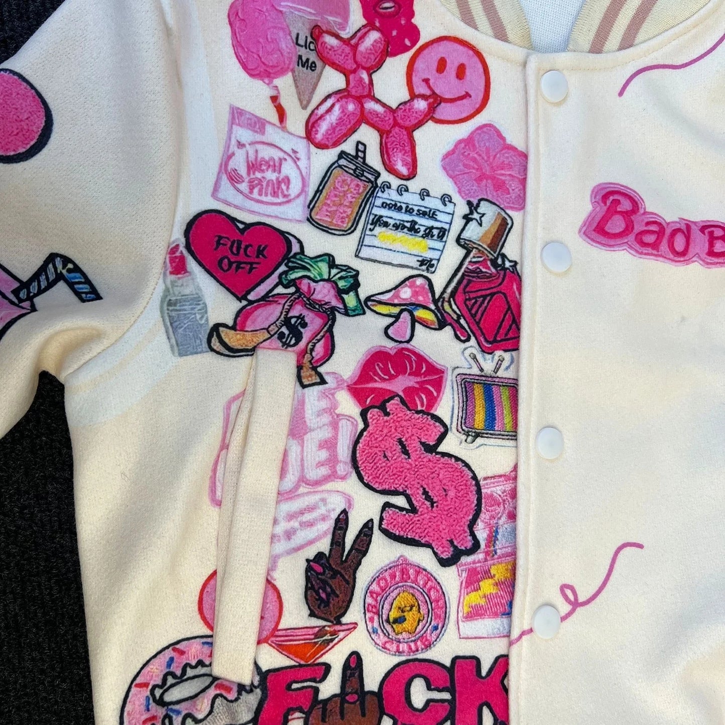 Hot selling fashionable printed baseball jacket AY2628