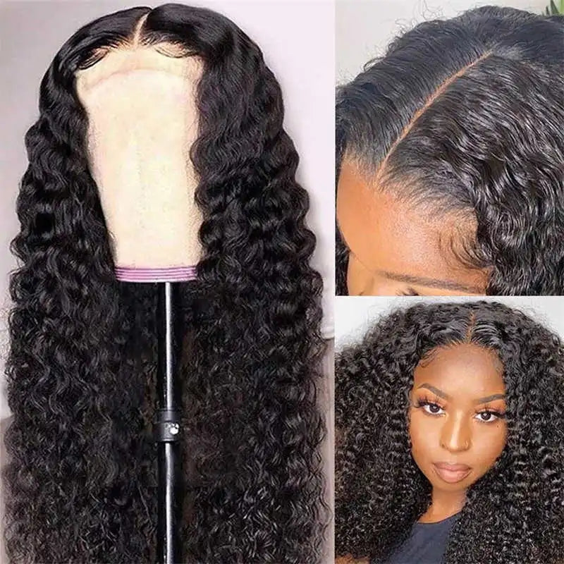5x5 HD Lace Closure Wig Curly Human Hair Wigs for Women
