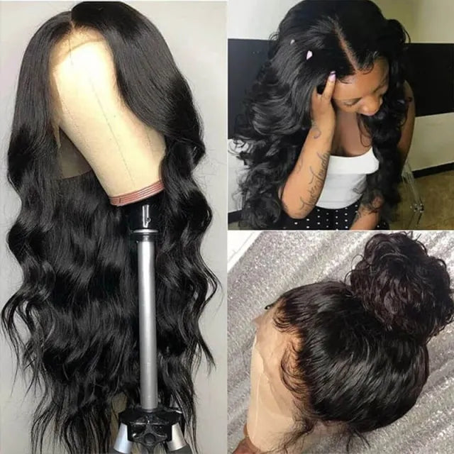 13x4 Transparent Lace Front Brazilian Body Wave Lace Frontal Wig With Baby Hair