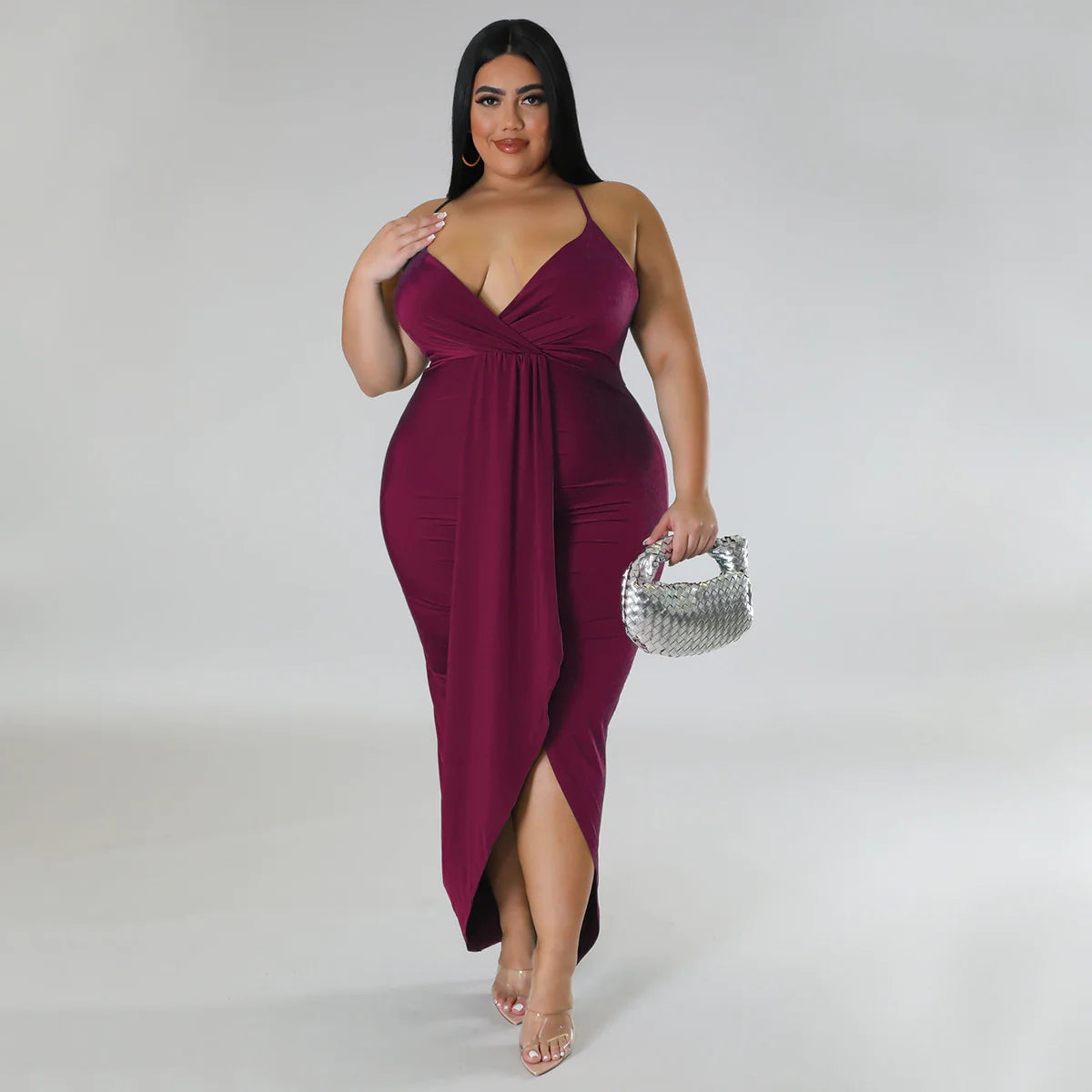 Hot Selling V-Neck Stretch Dress AY2660